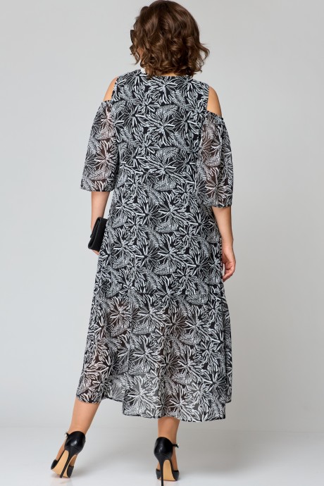 Платье EVA GRANT 7234 бело-черный принт размер 50-60 #7