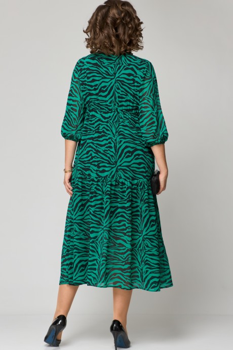 Платье EVA GRANT 7210 принт зелень размер 50-60 #7