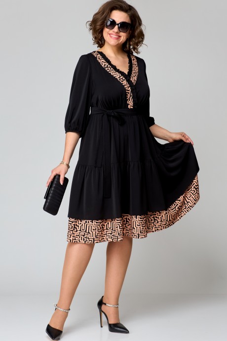 Платье EVA GRANT 7246 черный размер 50-60 #3