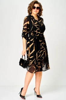Платье EVA GRANT 7046 принт ленты