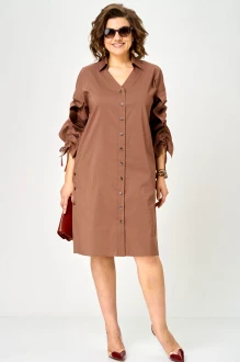 Платье EVA GRANT 7102 молочный шоколад