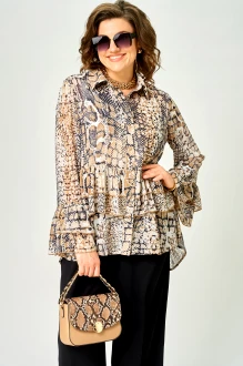 Блузка EVA GRANT 7221 принт питон