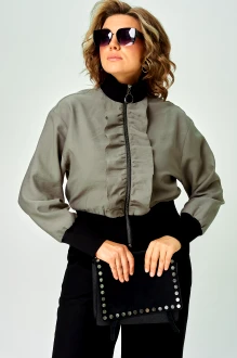 Блузка EVA GRANT 7214 /1 изумрудная фисташка