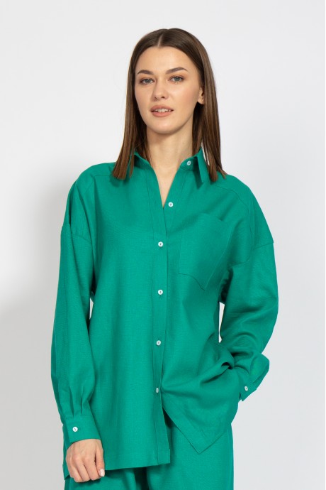 Рубашка KIVVIWEAR 4073-01 зеленый размер 42-52 #1