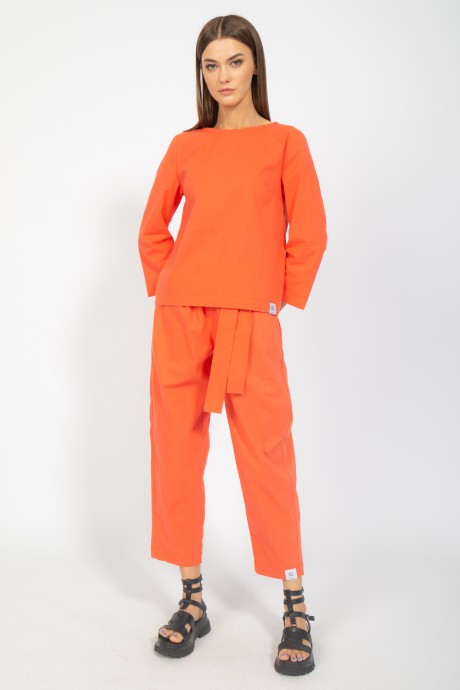 Джемпер (кофта) KIVVIWEAR 409503 Морковный размер 42-52 #6