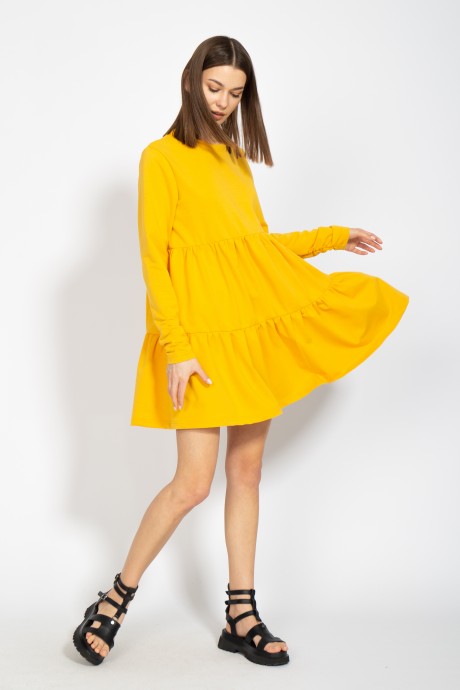Платье KIVVIWEAR 4069 03 Медовый желтый размер 42-52 #3