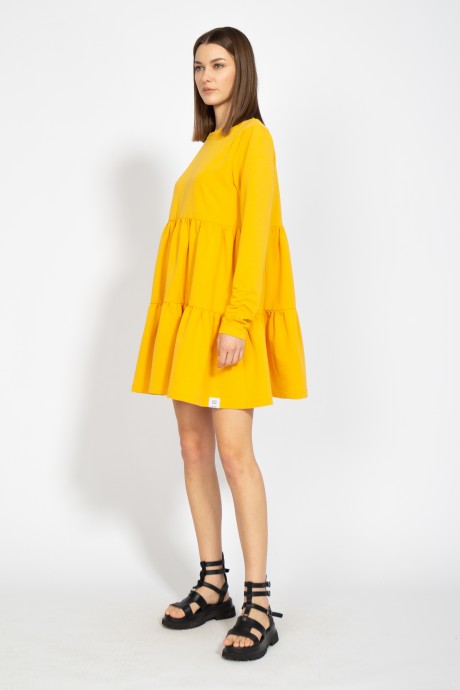 Платье KIVVIWEAR 4069 03 Медовый желтый размер 42-52 #4
