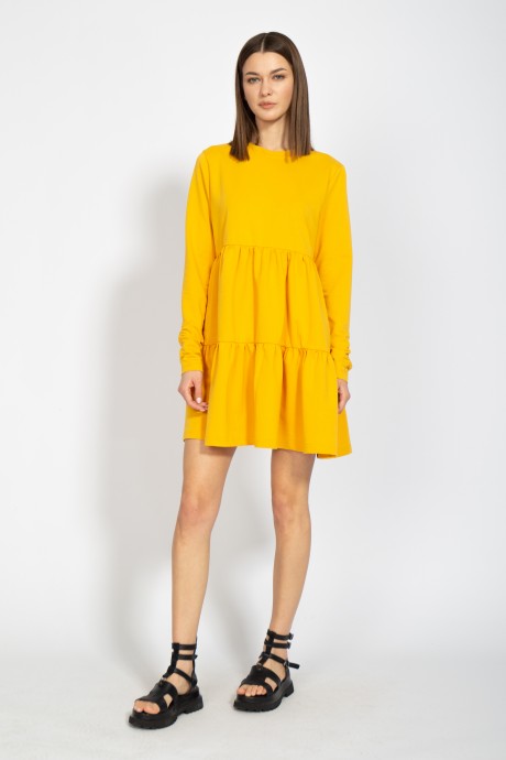 Платье KIVVIWEAR 4069 03 Медовый желтый размер 42-52 #5