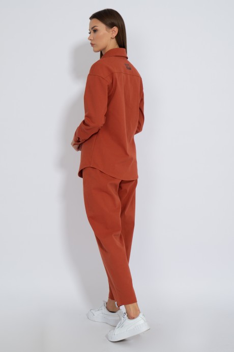 Рубашка KIVVIWEAR 4115 02 террактовый размер 42-52 #7