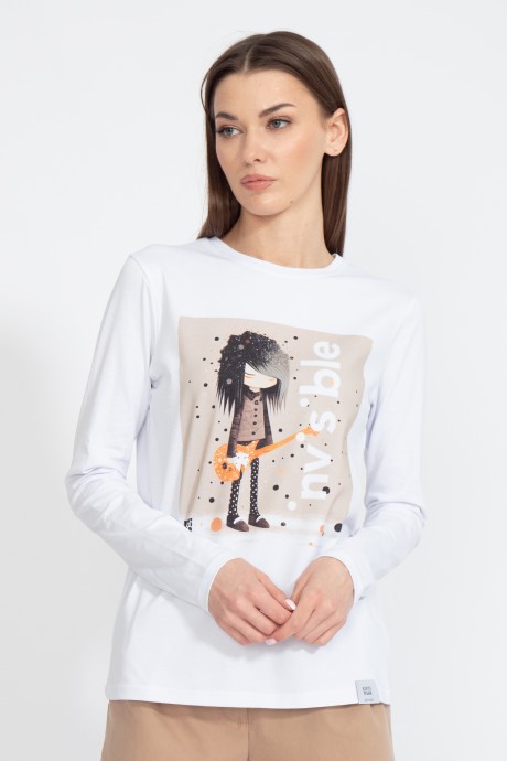 Джемпер (кофта) KIVVIWEAR 4061 45 белый размер 42-58 #1