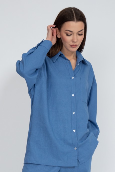 Рубашка KIVVIWEAR 4073 13 синий размер 42-52 #1