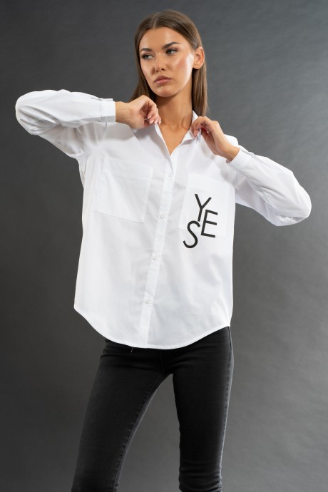 Рубашка KIVVIWEAR 3088-01 Белый размер 42-52 #1