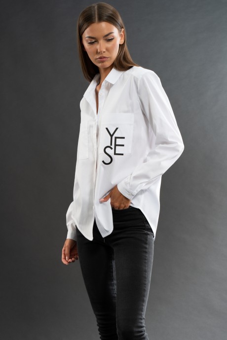 Рубашка KIVVIWEAR 3088-01 Белый размер 42-52 #3