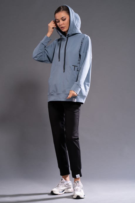 Джемпер (кофта) KIVVIWEAR 4015 22 голубой размер 42-52 #4