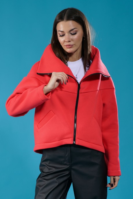 Кардиган KIVVIWEAR 4154 02 коралловый размер 42-52 #2
