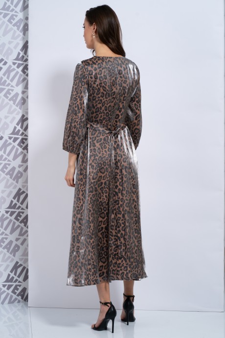 Платье KIVVIWEAR 4162 01 коричневый леопард размер 42-52 #8
