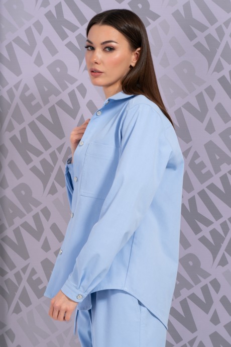 Рубашка KIVVIWEAR 4160 06 голубой размер 42-52 #3