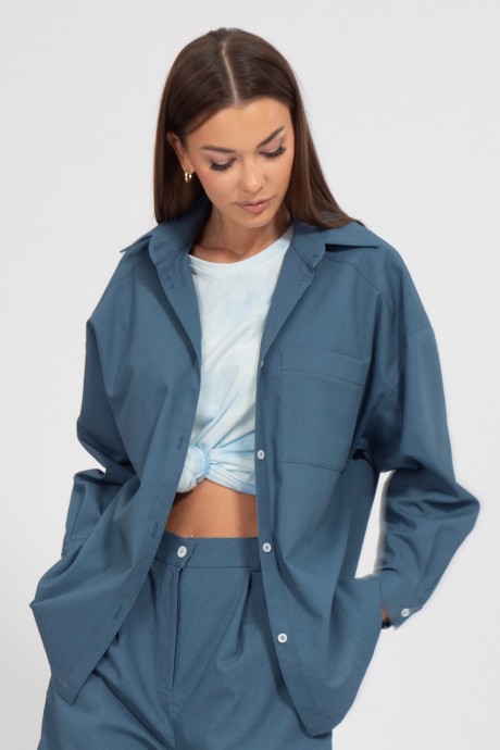 Рубашка KIVVIWEAR 40731 02 индиго размер 42-56 #1
