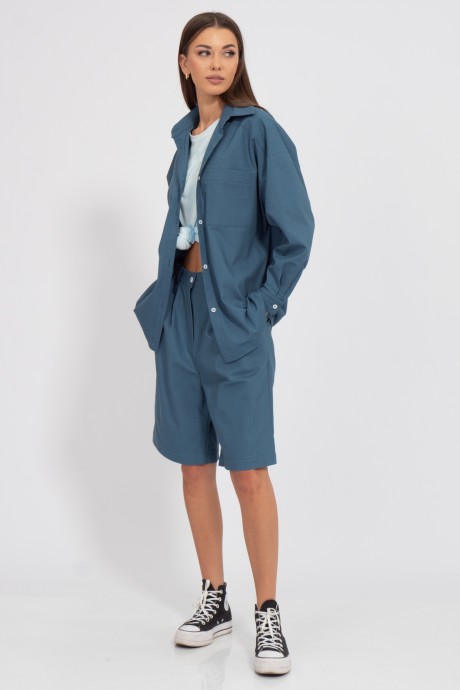 Рубашка KIVVIWEAR 40731 02 индиго размер 42-56 #3