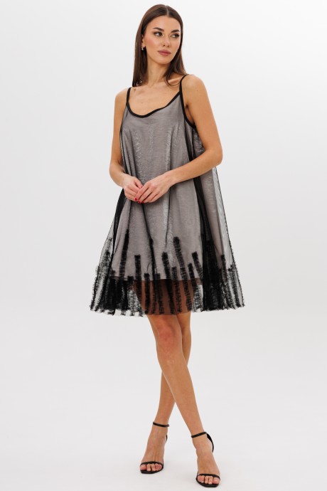 Вечернее платье KIVVIWEAR 4258 one size 01 черный, пудра размер 42-48 #3