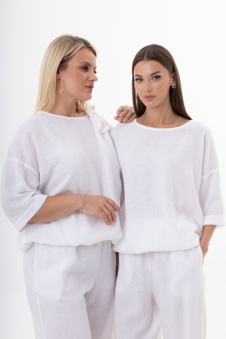 Блузка KIVVIWEAR 4316 01 белый размер 42-56 #7