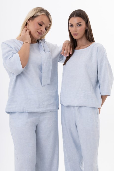 Блузка KIVVIWEAR 4316 03 голубой размер 42-56 #8