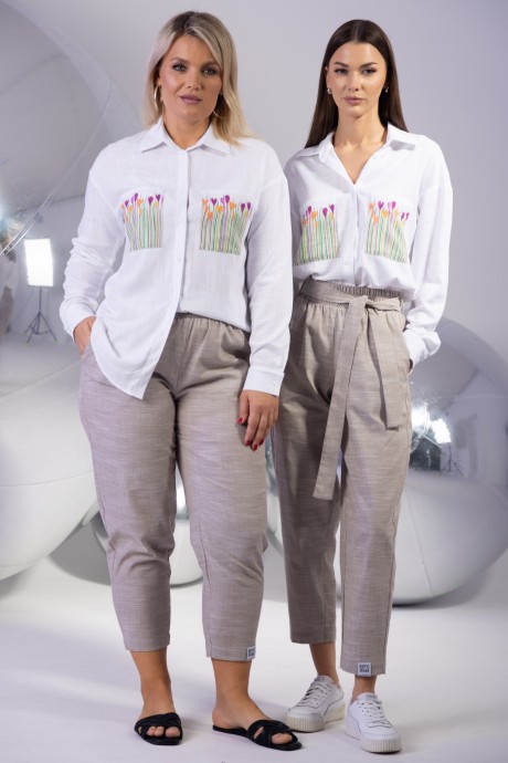 Костюм/комплект KIVVIWEAR 43214324 02 бежевый, белый размер 42-56 #1