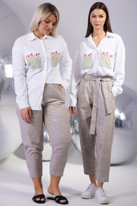 Костюм/комплект KIVVIWEAR 43214324 02 бежевый, белый размер 42-56 #2
