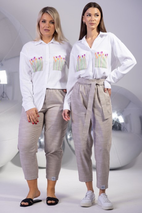 Костюм/комплект KIVVIWEAR 43214324 02 бежевый, белый размер 42-56 #3
