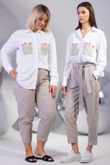 Костюм/комплект KIVVIWEAR 43214324 02 бежевый, белый размер 42-56 #4