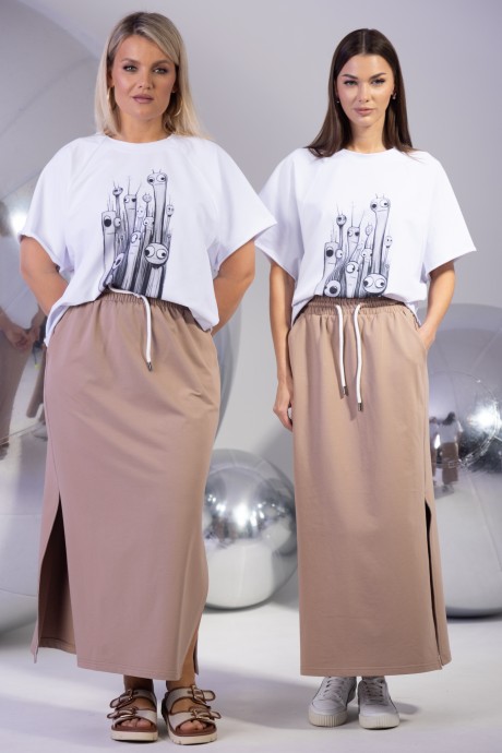 Костюм/комплект KIVVIWEAR 42674325 02 капучино, белый размер 42-56 #2