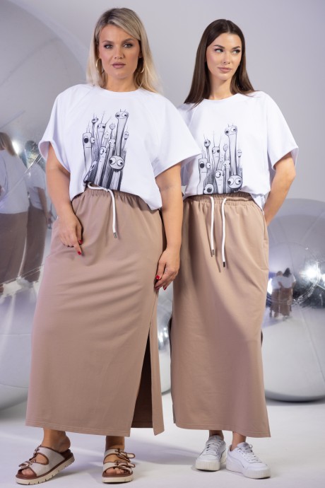 Костюм/комплект KIVVIWEAR 42674325 02 капучино, белый размер 42-56 #3