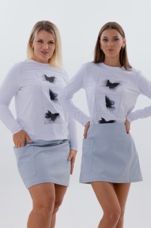 Джемпер (кофта) KIVVIWEAR 4061 68 белый #1