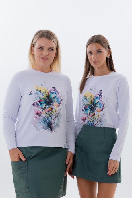 Джемпер (кофта) KIVVIWEAR 4061 69 белый размер 42-58 #1