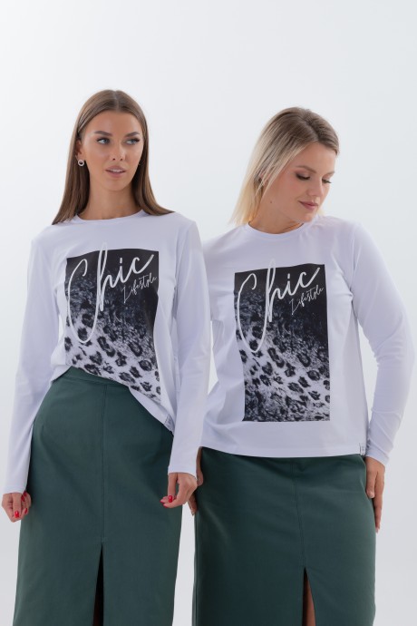 Джемпер (кофта) KIVVIWEAR 4061 71 белый размер 42-58 #1