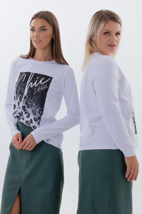 Джемпер (кофта) KIVVIWEAR 4061 71 белый размер 42-58 #3