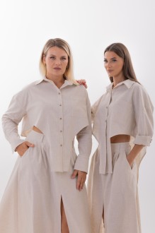 Рубашка KIVVIWEAR 4326 01 бежевый #1