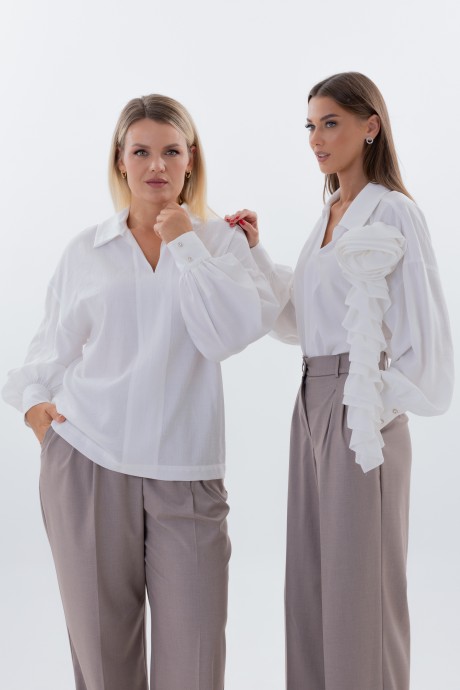 Блузка KIVVIWEAR 4328 01 молочный размер 42-58 #1