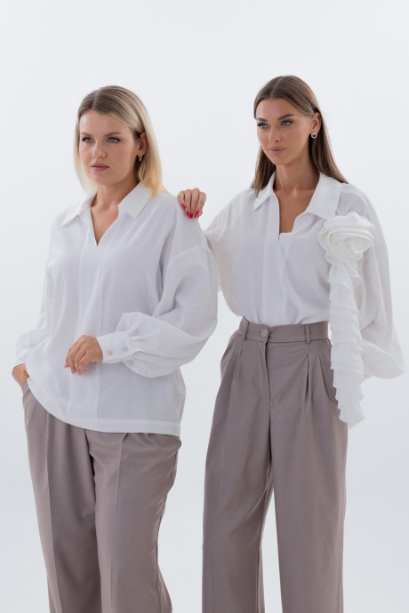 Блузка KIVVIWEAR 4328 01 молочный размер 42-58 #4