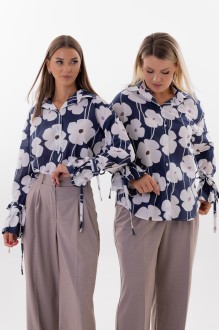 Блузка KIVVIWEAR 4329 01 бело-синий #1