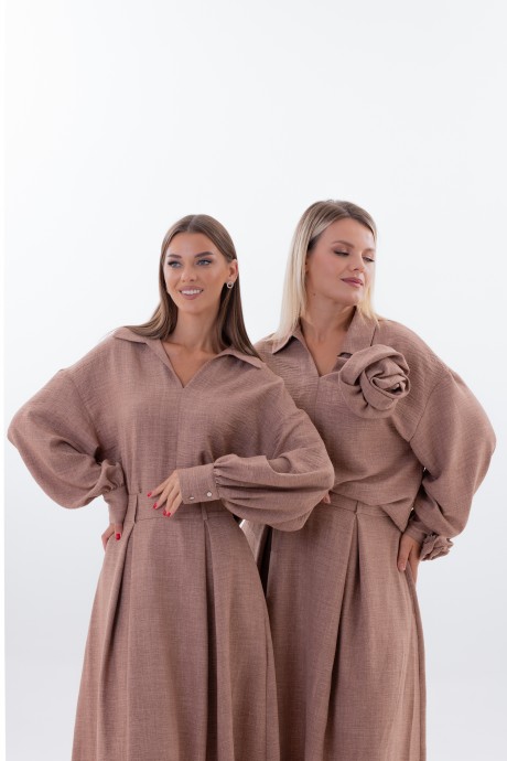 Блузка KIVVIWEAR 4330 01 коричневый размер 42-58 #1