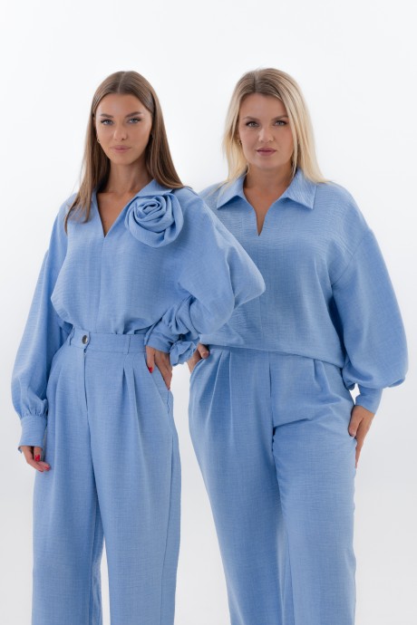 Блузка KIVVIWEAR 4330 03 голубой размер 42-58 #3