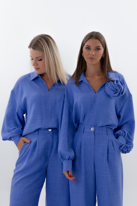 Блузка KIVVIWEAR 4330 06 васильковый размер 42-58 #1