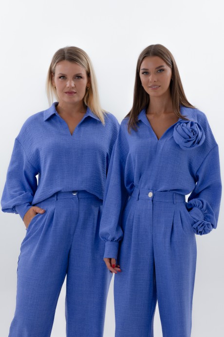Блузка KIVVIWEAR 4330 06 васильковый размер 42-58 #4