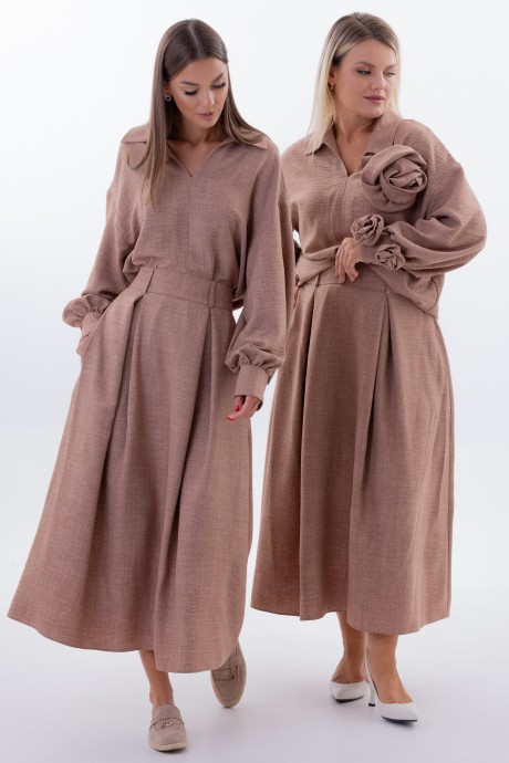 Юбка KIVVIWEAR 4332 01 коричневый размер 42-58 #1