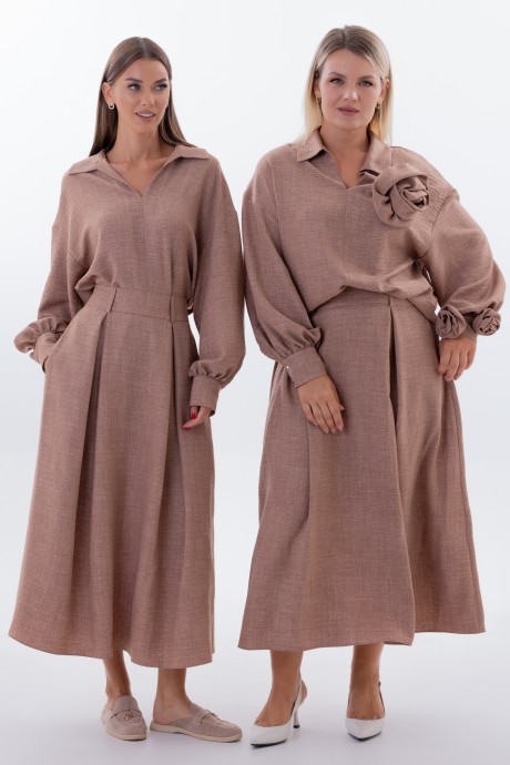 Юбка KIVVIWEAR 4332 01 коричневый размер 42-58 #2