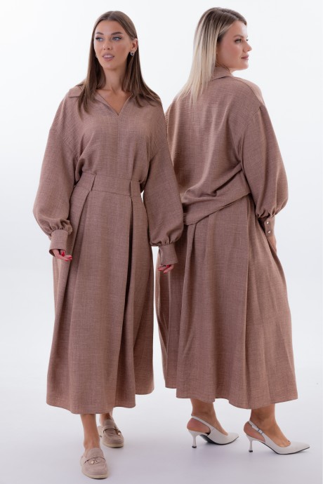 Юбка KIVVIWEAR 4332 01 коричневый размер 42-58 #5