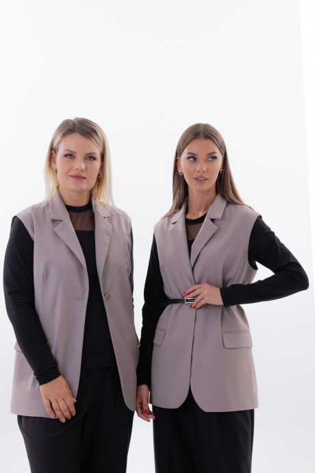 Жилетка KIVVIWEAR 4344 01 капучино размер 42-58 #1
