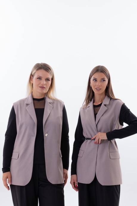 Жилетка KIVVIWEAR 4344 01 капучино размер 42-58 #4