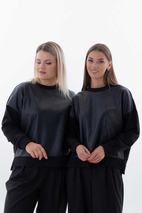 Джемпер (кофта) KIVVIWEAR 4333 01 черный размер 42-56 #1